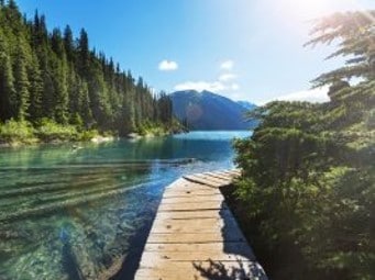 A lake and a vast forest in British Columbia where bad credit loans are offered