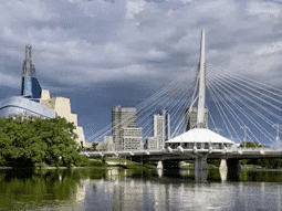 The white bridge of the city of Manitoba where bad credit loans are offered