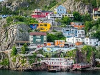 Colored house of a city in newfoundland